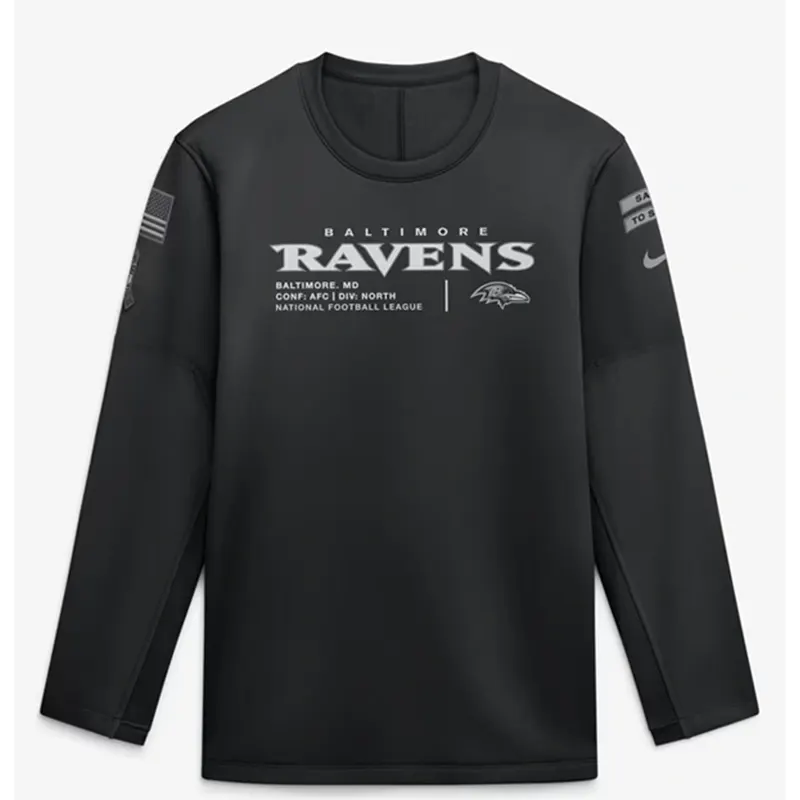 Ravens 2026 Salute to Service Crewneck Sweatshirt