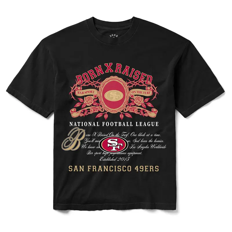 San Francisco 49ers Born x Raised Unisex Crest T-Shirt