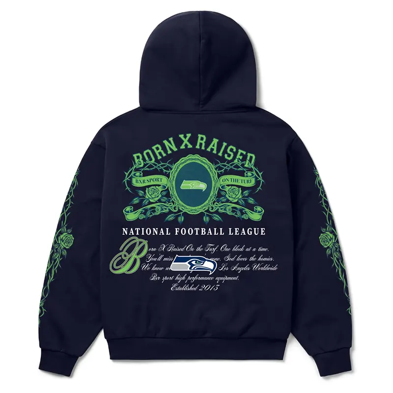 Seattle Seahawks Born x Raised Crest Hoodie - Image 3
