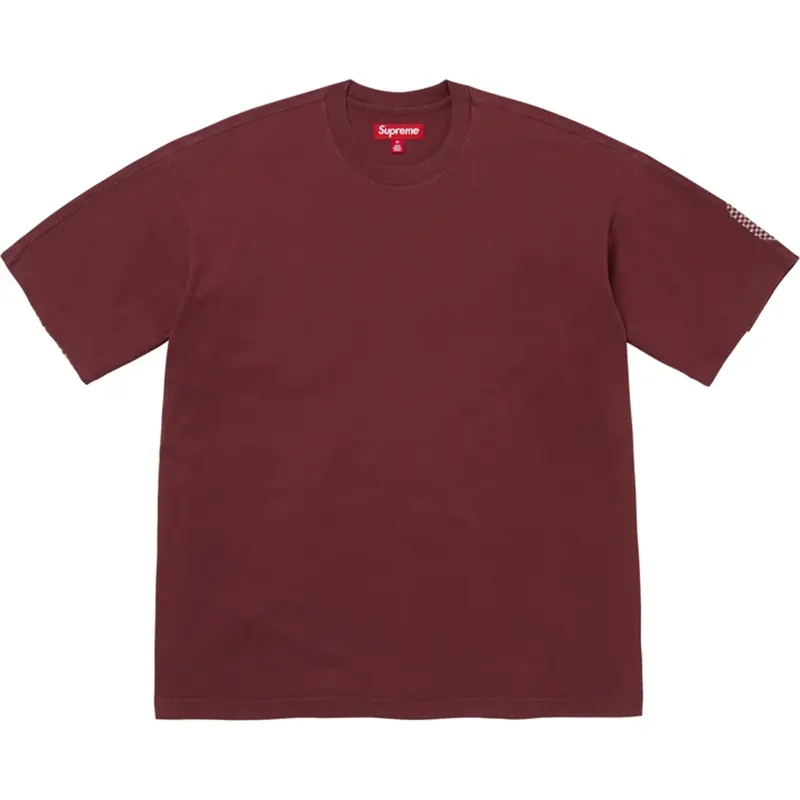Supreme Burgandy Checkerboard Intarsia Top - Image 2