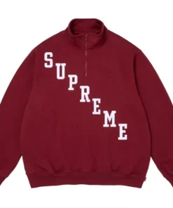 Supreme Slant Appliqué Half Zip Pullover