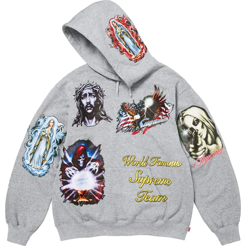 Supreme Stickers Hooded Sweatshirt - Image 2