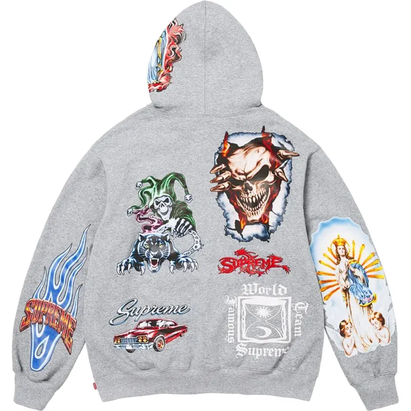 Supreme Stickers Hooded Sweatshirt - Image 3