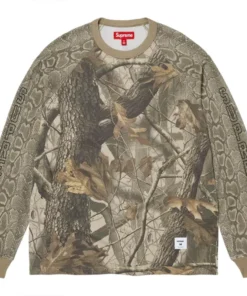 Supreme Wildlife Hardwood Camo Raglan Long Sleeves Top