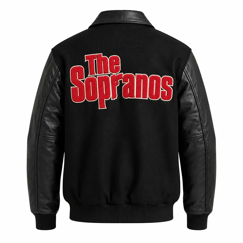 The Sopranos Black Varsity Jacket - Image 2
