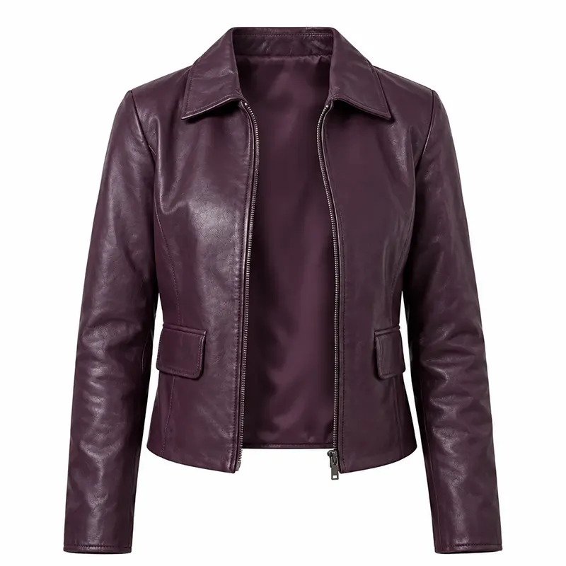 Tracy Spiridakos Purple Leather Jacket