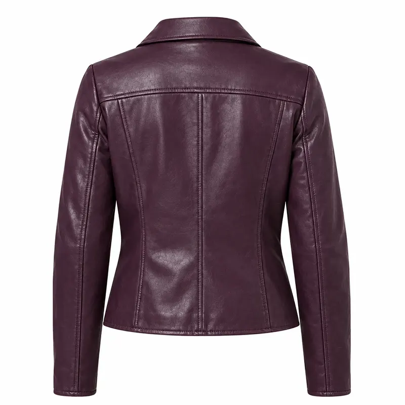 Tracy Spiridakos Purple Leather Jacket - Image 2