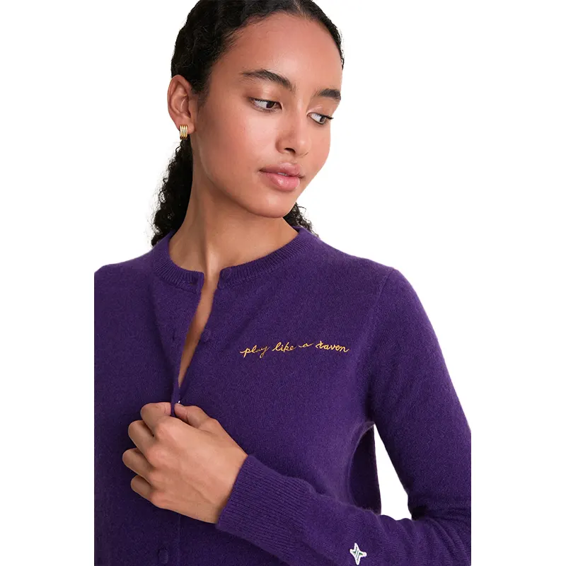 Tuckernuck x Fanatics Baltimore Ravens Cashmere Riley Cardigan - Image 3