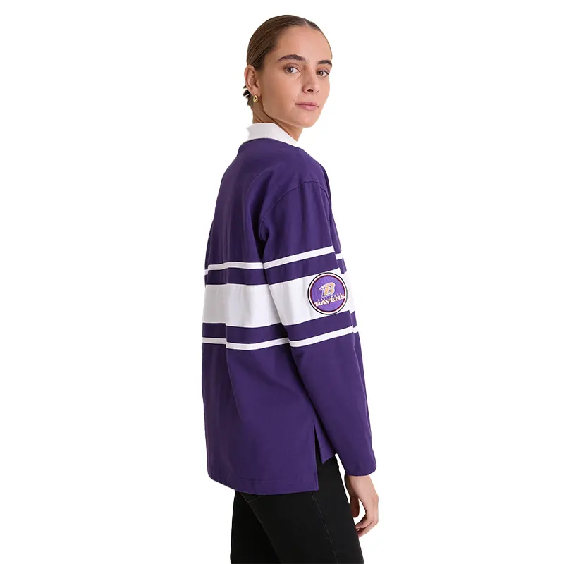 Tuckernuck x Fanatics Baltimore Ravens Rugby Polo Shirt - Image 4