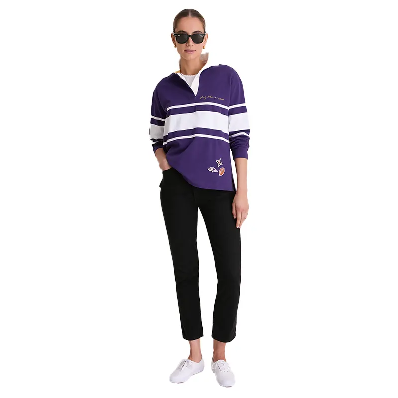 Tuckernuck x Fanatics Baltimore Ravens Rugby Polo Shirt - Image 3