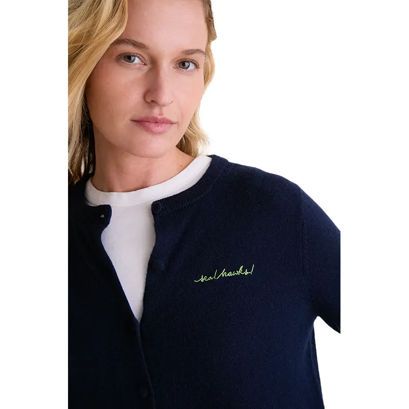 Tuckernuck x Fanatics Seattle Seahawks Cashmere Riley Cardigan - Image 3