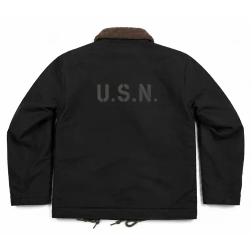 US Navy N-1 Deck Black Jacket - Image 2
