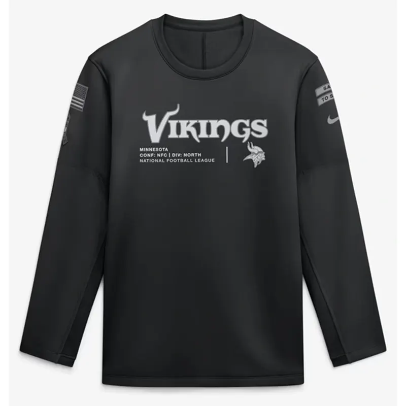 Vikings 2026 Salute to Service Crewneck Sweatshirt