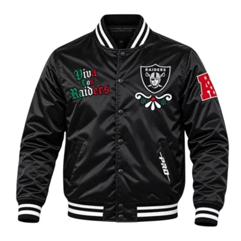 Viva Los Raiders Sugar Skull Varsity Jacket