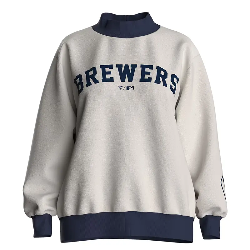 Women's Milwaukee Brewers Fanatics Cream Sweatshirt