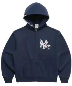 Yankees & Peanuts Blue Zip Up Hoodie