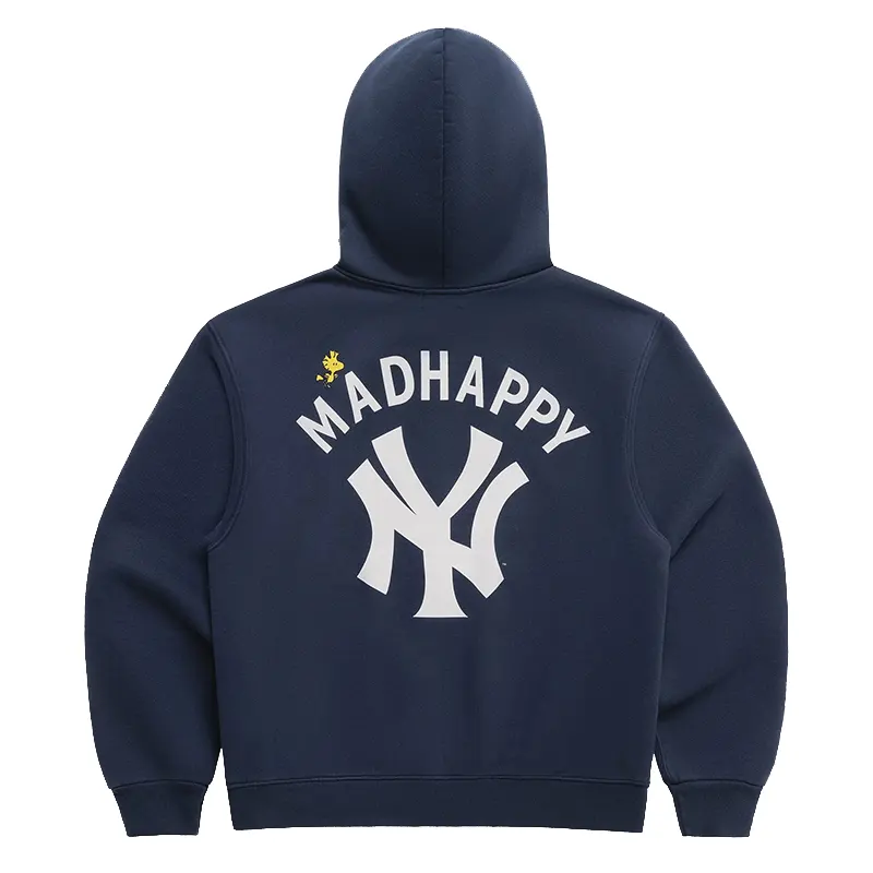 Yankees & Peanuts Blue Zip Up Hoodie - Image 2